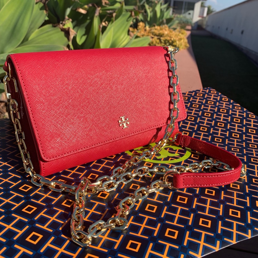❤️Tory Burch Emerson Chain Leather Wallet Set❤️ - Picture 6 of 8